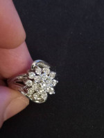 Sterling Silver Real Dimond Ring