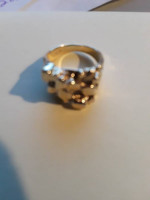 Mens 14k Solid Gold Nugget Ring