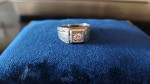 Men's white gold and diamond ring