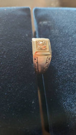 Men's white gold and diamond ring