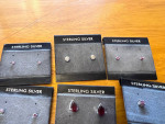 Sterling Silver Earrings 12 Pair All For $60