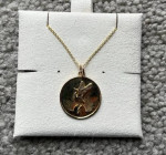 Talon sunrise crane gold necklace for hope, happiness, & good fortune