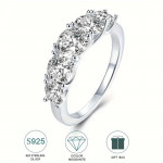 MOISSANITE 5 STONE RING