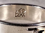 14k Sterling Band Ring Navajo signed Bear 8.75