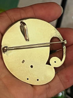 Stunning Sterling Silver & Carved Moon Face Pendant/Brooch