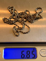 Beautiful  Solid 14k Rope 25” Necklace