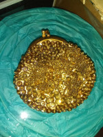 Satin Lined ◼ ELEGANT "DeLill" Gold Beaded Sequined COIN Change PURSE