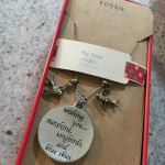"Fly Free" Engraved Neckless by Fossil in box