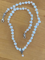 Baroque Pearl + Sterling Heart Necklace from NEIMAN MARCUS