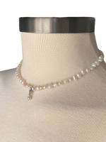 Baroque Pearl + Sterling Heart Necklace from NEIMAN MARCUS