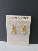 gold & rhinestone earrings