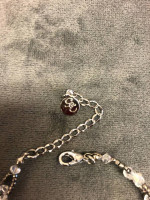CRYSTAL & SILVER CHOKER/BRACELET/EARRING SET