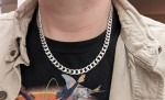 Silver necklace, 8mm wide