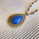 LUCKY BRAND PENDANT NECKLACE BLUE GEMSTONE