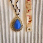 LUCKY BRAND PENDANT NECKLACE BLUE GEMSTONE