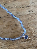 Neiman Marcus Tanzanite 14k GF Pendant Necklace