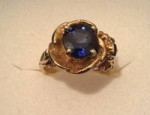 SAPPHIRE 14K GOLD Diamond Ring