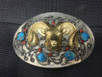 Sterling Silver Ram BUCKLE