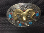 Sterling Silver Ram BUCKLE