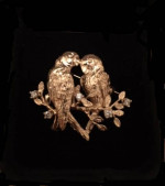 Gold Diamond 14K Birds PIN