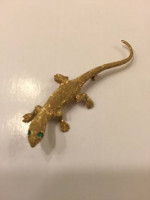 14K Yellow GOLD Gecko Pin