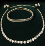 SILVER Necklace, Earrings, Ring, Bracelet.
