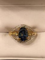 Sapphire DIAMOND 14K Ring
