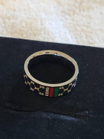 Size 8 Designer Ring | Silver | GG MONOGRAM