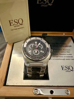 ESQ Swiss Fusion Retrograde Chronograph By Movado Like New,Never Worn.