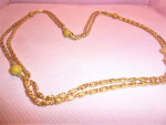 52" Golden Chain and Bead Necklace