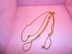 52" Golden Chain and Bead Necklace