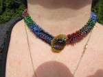 BEADED CHOKER-HAND MADE- ONE OF A KIND