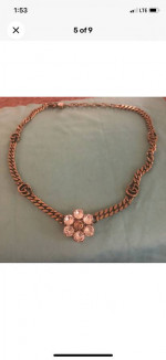 Gucci Crystal Necklace Authentic Iconic Classic Never Worn Stylish