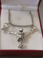 UNISEX SKELETON  PENDANT AND 24" CHAIN