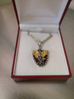 UNISEX SHIELD PENDANT W/21" CHAIN