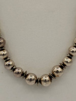 25" Sterling Silver Bead Necklace
