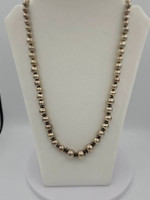 25" Sterling Silver Bead Necklace