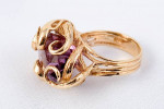 Huge amethyst in heavy custom-made 14K Ring