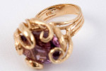 Huge amethyst in heavy custom-made 14K Ring