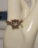 White Topaz 18K Filled Rose Gold Ring