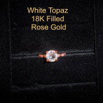 White Topaz 18K Filled Rose Gold Ring