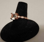 White Topaz 18K Filled Rose Gold Ring