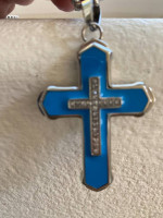 Necklace- Cross - Unisex - Rhinestone