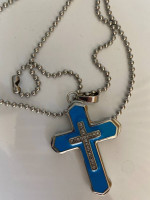Necklace- Cross - Unisex - Rhinestone