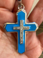Necklace- Cross - Unisex - Rhinestone