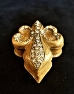 Fleur De Lis Enamel Jeweled Trinket Box