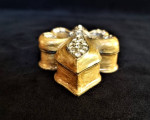 Fleur De Lis Enamel Jeweled Trinket Box
