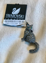 SWAROVSKI Crystal Cat Pin