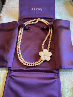 Beautiful Double Strand Freshwater Pearl & 14k Necklace