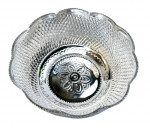 Sterling silver 925 Bowl NEW detail lotus flower scallop edge